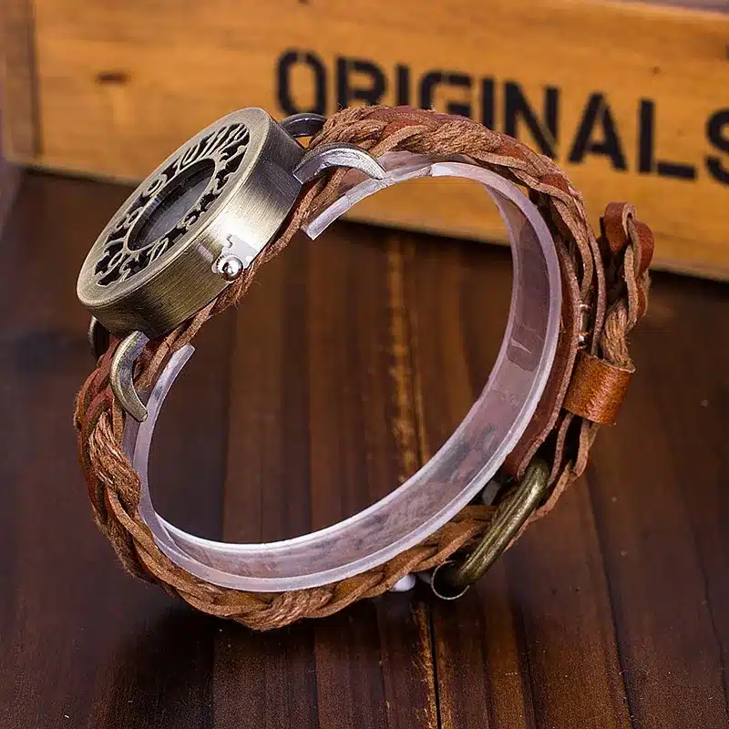 CCQ Women Vintage Quartz Watches Cow Leather Bracelet Watches Braided Women Dress Watches Dropshipping Relogio Feminino 1277 30