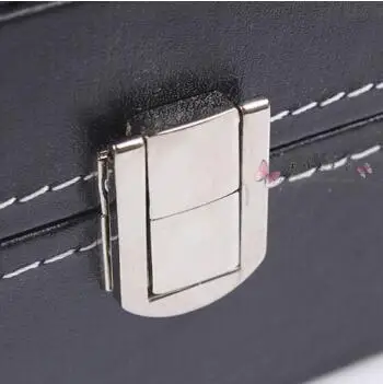 12 Slots Black PU Leather Wrist Watch Box Watch Case Storage Holder Organizer Jewelry Watch Display Box 30x20x8cm 7