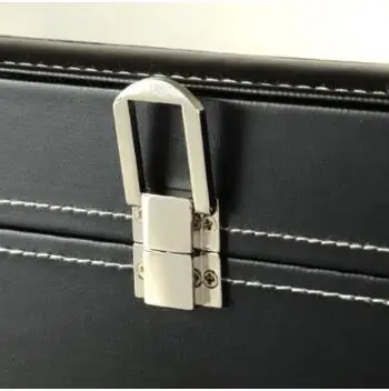 12 Slots Black PU Leather Wrist Watch Box Watch Case Storage Holder Organizer Jewelry Watch Display Box 30x20x8cm 8