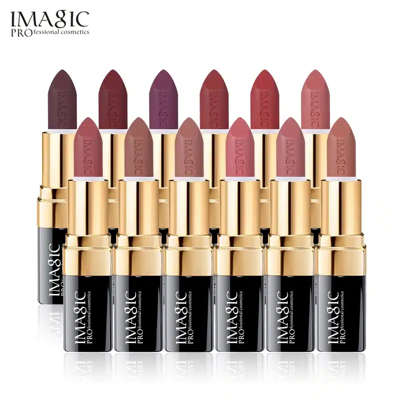 IMAGIC Lipstick Moisturizer Lips Smooth Lip Stick Long Lasting Charming Lip Lipstick Cosmetic Beauty Makeup 12 Colors 16