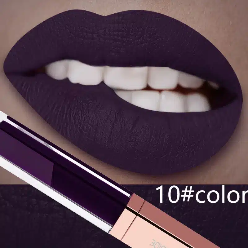 24 Color Make Up Liquid Lipstick Waterproof Mate Red Lip Long Lasting Ultra Matte Lip Gloss Black Blue Nude Lipstick 13