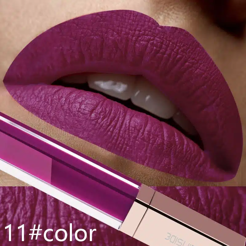 24 Color Make Up Liquid Lipstick Waterproof Mate Red Lip Long Lasting Ultra Matte Lip Gloss Black Blue Nude Lipstick 14