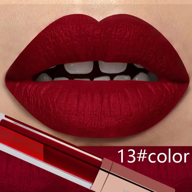 24 Color Make Up Liquid Lipstick Waterproof Mate Red Lip Long Lasting Ultra Matte Lip Gloss Black Blue Nude Lipstick 16
