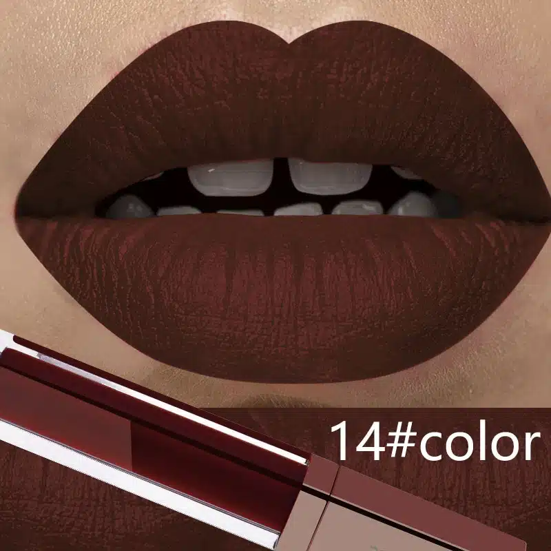 24 Color Make Up Liquid Lipstick Waterproof Mate Red Lip Long Lasting Ultra Matte Lip Gloss Black Blue Nude Lipstick 17