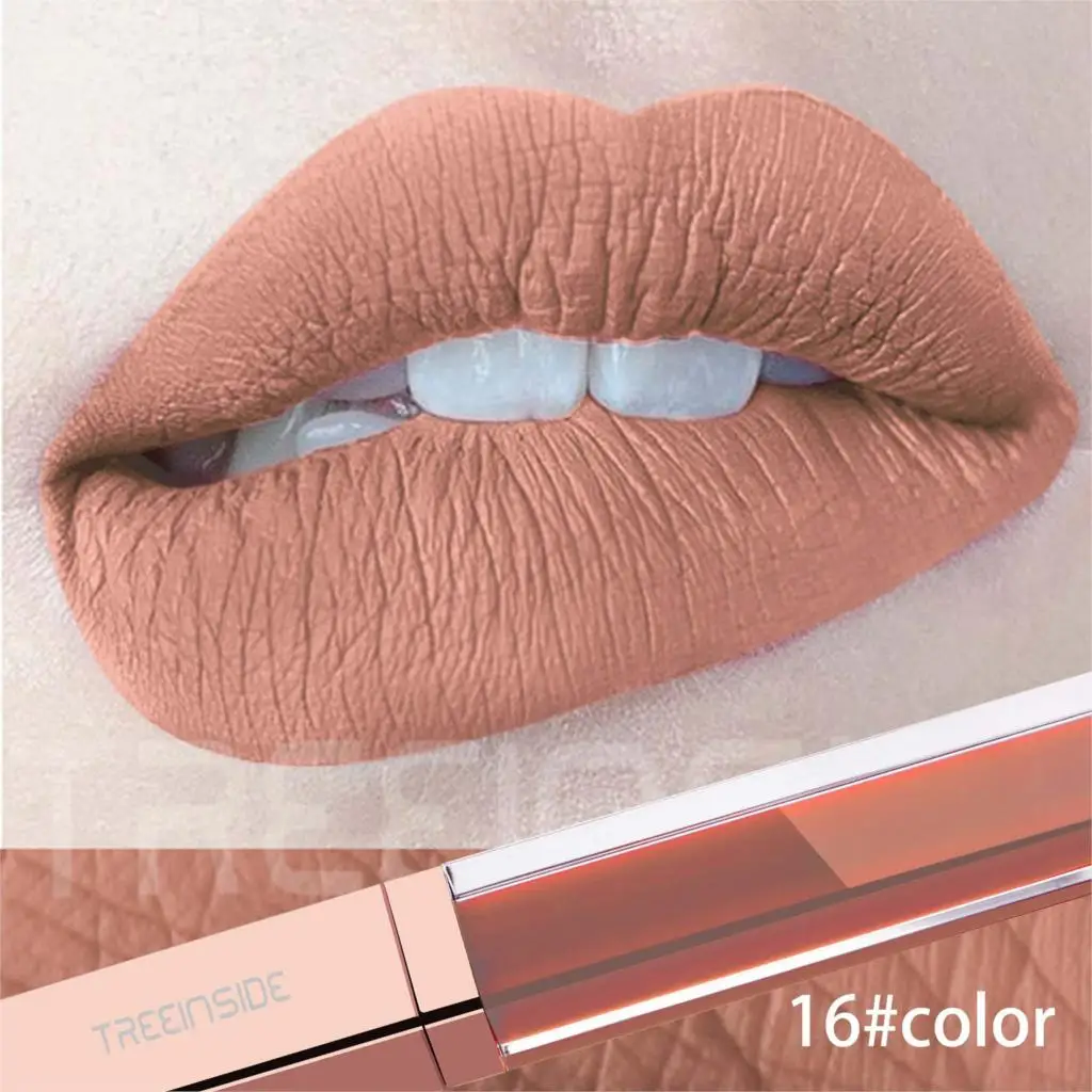 24 Color Make Up Liquid Lipstick Waterproof Mate Red Lip Long Lasting Ultra Matte Lip Gloss Black Blue Nude Lipstick 19