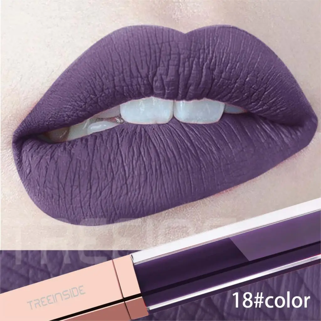 24 Color Make Up Liquid Lipstick Waterproof Mate Red Lip Long Lasting Ultra Matte Lip Gloss Black Blue Nude Lipstick 21