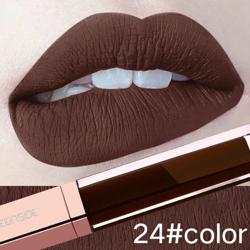 24 Color Make Up Liquid Lipstick Waterproof Mate Red Lip Long Lasting Ultra Matte Lip Gloss Black Blue Nude Lipstick 27