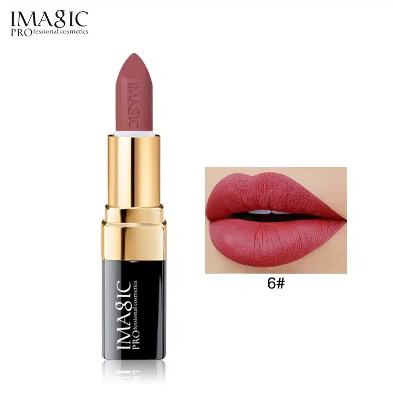 IMAGIC new 12 color lip makeup cream lipstick waterproof lasting light color sexy red lipstick beauty matte eyeliner lipstick 33