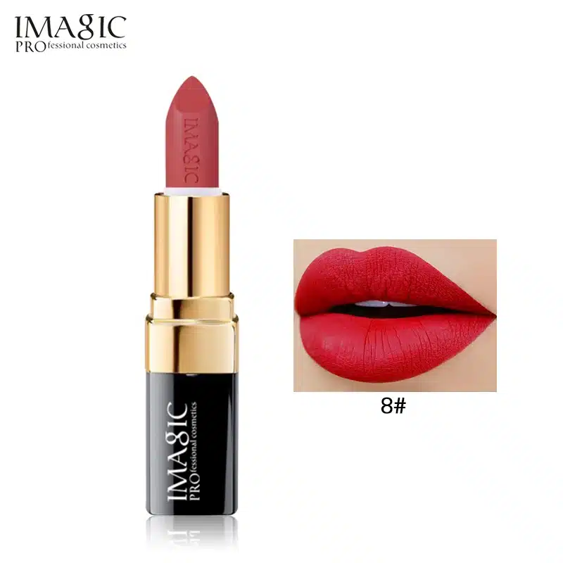 IMAGIC new 12 color lip makeup cream lipstick waterproof lasting light color sexy red lipstick beauty matte eyeliner lipstick 35