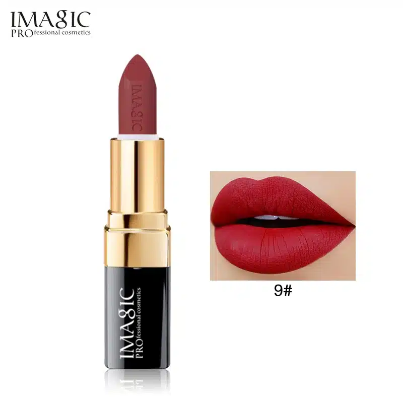 IMAGIC new 12 color lip makeup cream lipstick waterproof lasting light color sexy red lipstick beauty matte eyeliner lipstick 36
