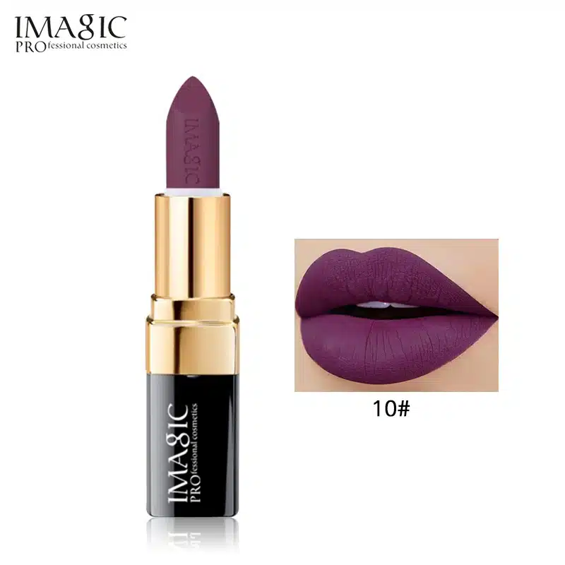 IMAGIC new 12 color lip makeup cream lipstick waterproof lasting light color sexy red lipstick beauty matte eyeliner lipstick 37