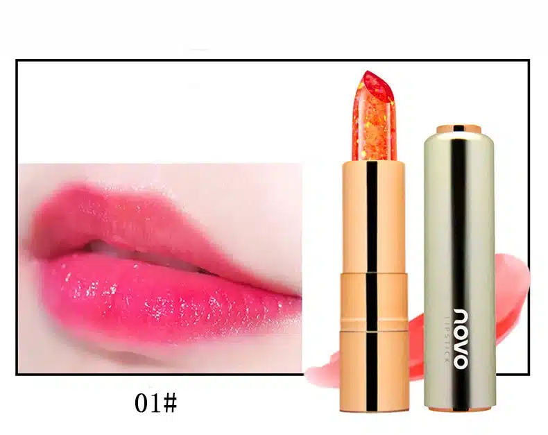 NOVO Brand Jelly lipstick makeup Magic Temperature Changing Color Korean style color tint lip stick lasting waterproof lip balm 24
