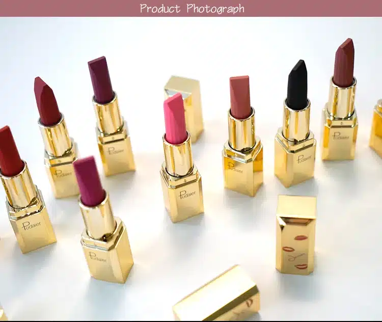 Pudaier Matte Lipstick Waterproof Lip Makeup 26Colors Long Lasting Moisturizer Lip Tint Black Pigment Sexy rouge a levre mat 27