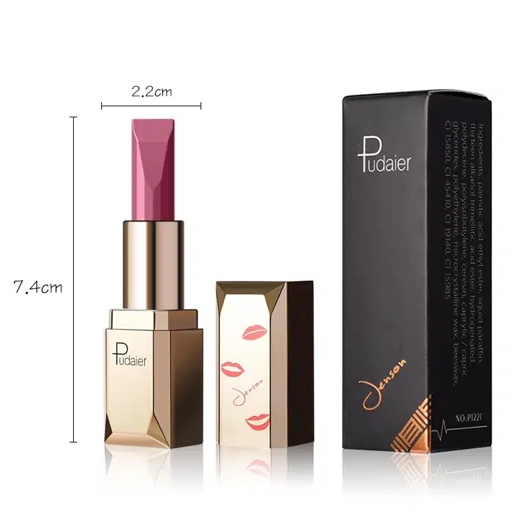 Pudaier Matte Lipstick Waterproof Lip Makeup 26Colors Long Lasting Moisturizer Lip Tint Black Pigment Sexy rouge a levre mat 31