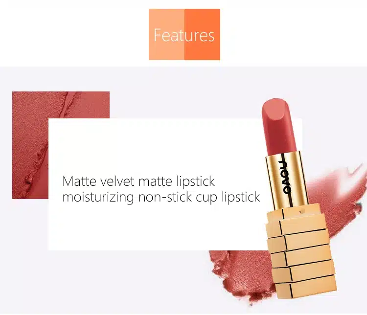 NOVO 2018 Brand matte lipstick Makeup Velvet 6colors Korean Style lip balm Nourishing long lasting Waterproof Smooth Lipstick 14