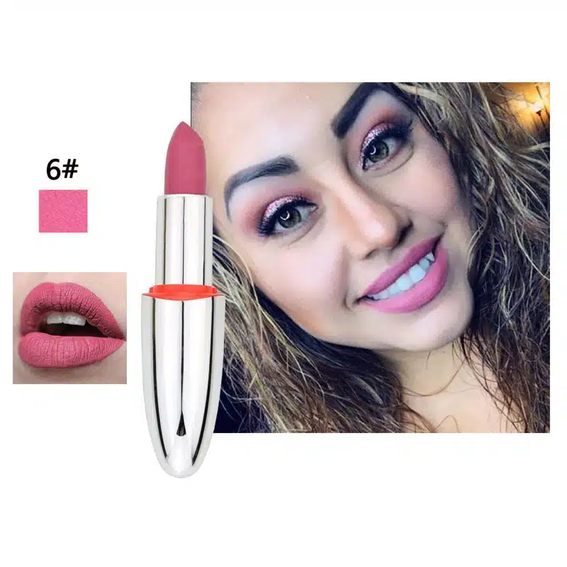 14 Color Matte Lipstick Lips Make Up Waterproof Velvet Lip Stick Shimmer Nude Brown Lips Makeup Matt Long Lasting Lipsticks 6
