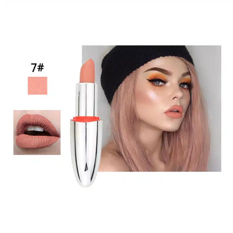 14 Color Matte Lipstick Lips Make Up Waterproof Velvet Lip Stick Shimmer Nude Brown Lips Makeup Matt Long Lasting Lipsticks 7