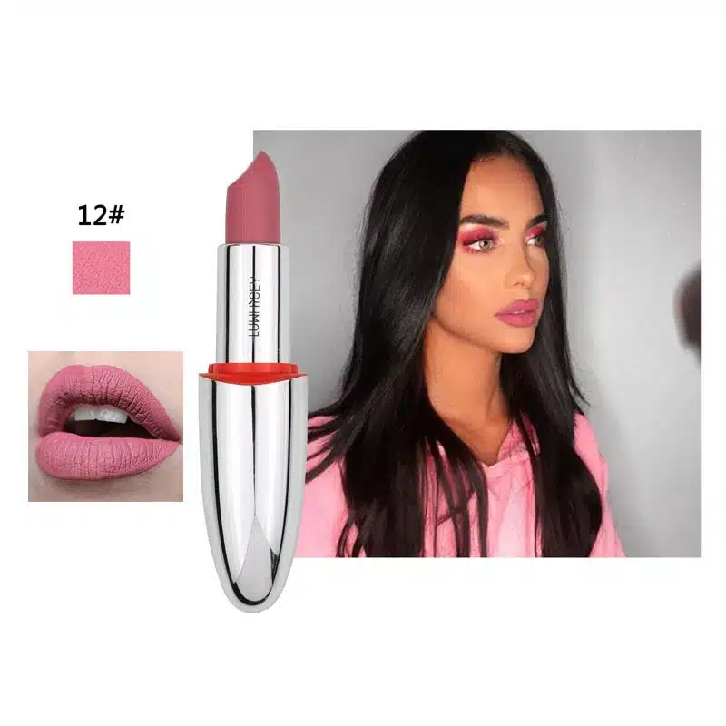 14 Color Matte Lipstick Lips Make Up Waterproof Velvet Lip Stick Shimmer Nude Brown Lips Makeup Matt Long Lasting Lipsticks 12