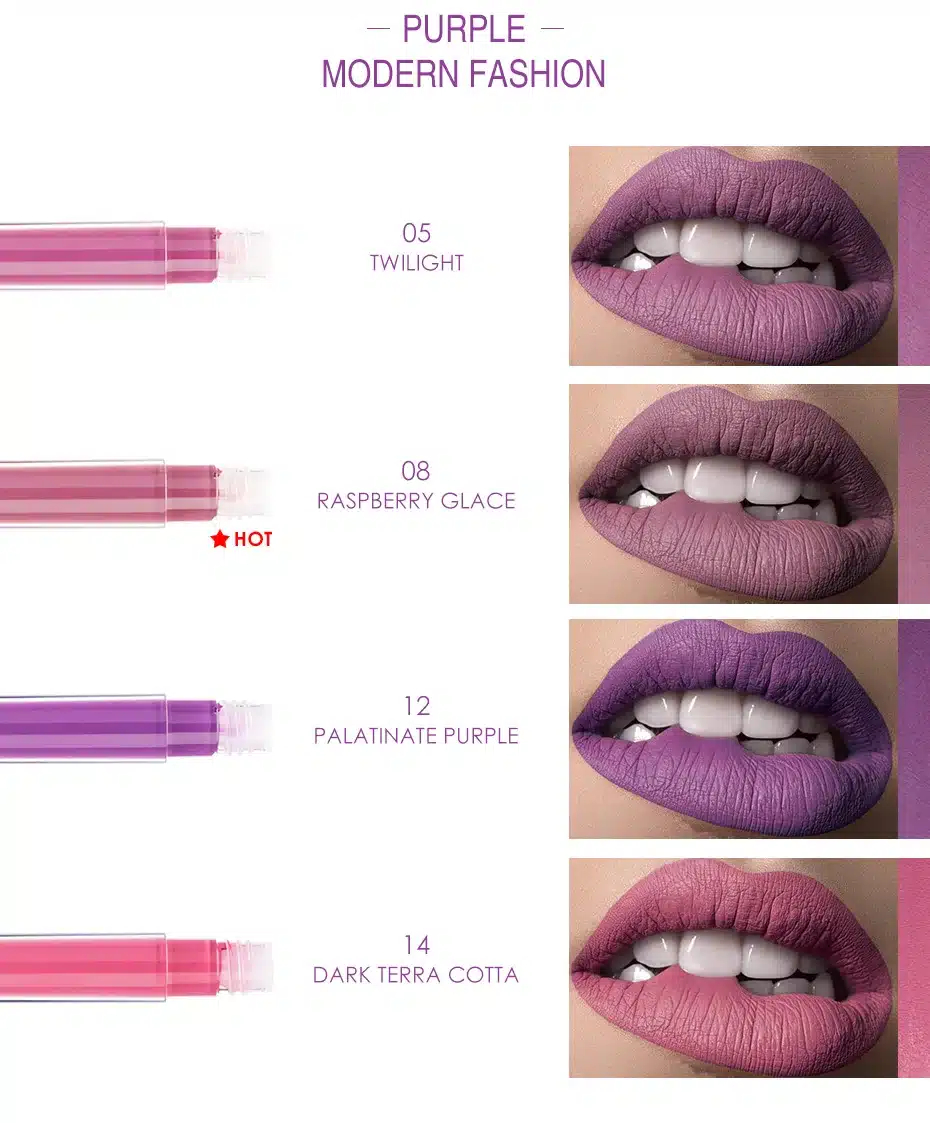 FOCALLURE Liquid Lipstick Makeup Matte Lip Tint Sexy Pigment Waterproof Batom Tint Nude Gloss Kiss-proof Lips Make up 4