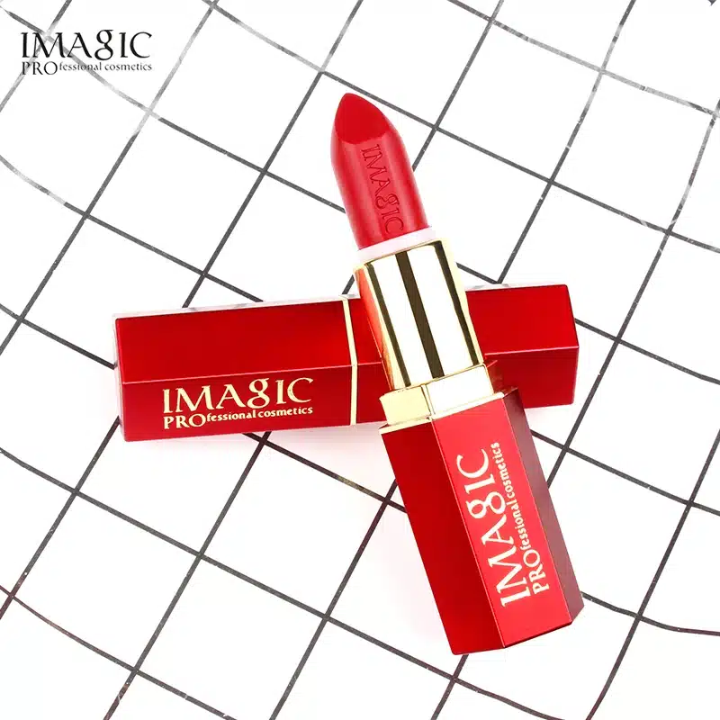 IMAGIC 12 Colors Matte Lipsticks Crystal Column Matte Lipstick Lip Sticks Cosmetic Easy to Wear Lipstick Matte Batom 17