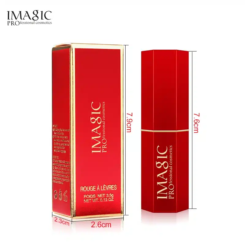 IMAGIC 12 Colors Matte Lipsticks Crystal Column Matte Lipstick Lip Sticks Cosmetic Easy to Wear Lipstick Matte Batom 22