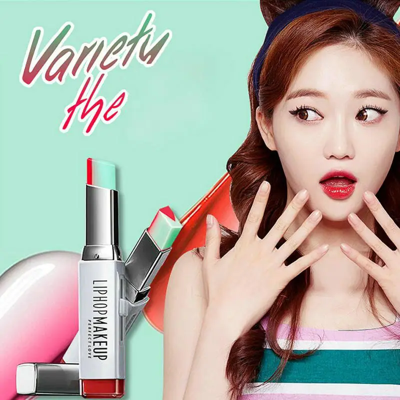 1pcs LIPHOP 8 Colors Lip Gloss Makeup Double Colors Lipstick Moisturizing Gradient Lipsticks Lips Cosmetic Fashion Lip Blam 13