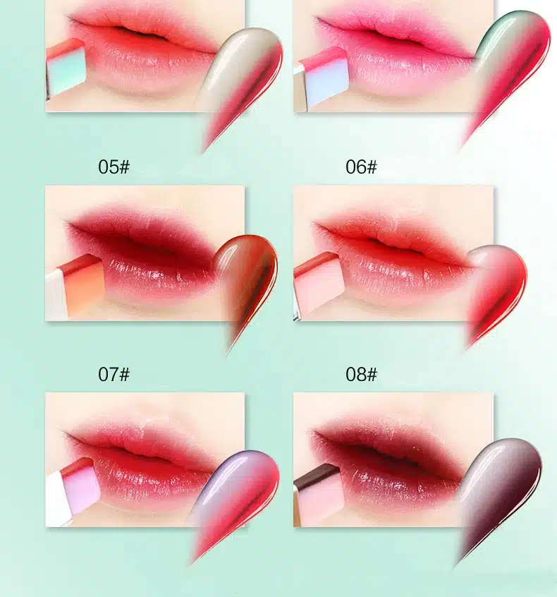 1pcs LIPHOP 8 Colors Lip Gloss Makeup Double Colors Lipstick Moisturizing Gradient Lipsticks Lips Cosmetic Fashion Lip Blam 16