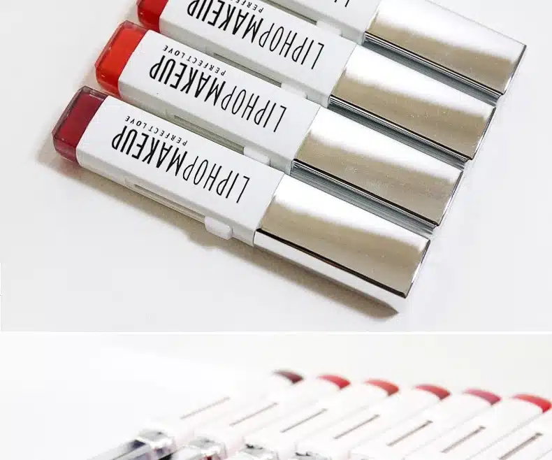 1pcs LIPHOP 8 Colors Lip Gloss Makeup Double Colors Lipstick Moisturizing Gradient Lipsticks Lips Cosmetic Fashion Lip Blam 17