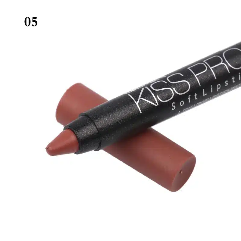 Menow 12 Color/Pack KISS PROOF Sexy Beauty Waterproof Lipstick Pen Lasting Do Not Fade Lipstick Gift 1Pcs Pencil Sharpener 4186 9