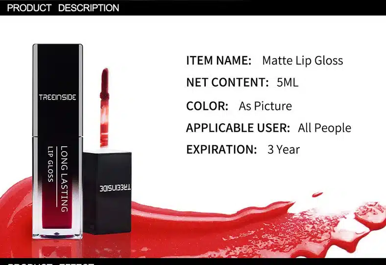 24 Color Liquid Lipstick Waterproof Makeup Long Lasting Mate Make Up Nude Lip Gloss Red Purple Blue Black Ultra Matte Lipstick 2