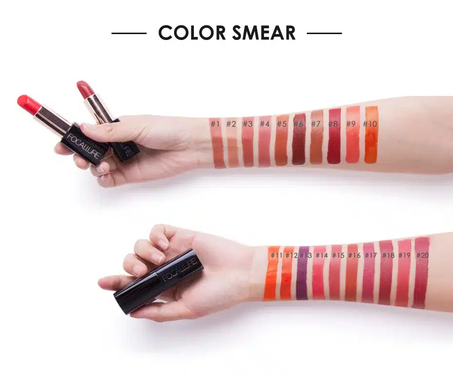 FOCALLURE High Quality Cream Lipstick Soft Long Lasting Pigmented Tint Sexy Red Lip Stick Beauty Matte But not Dry Lip Make up 5