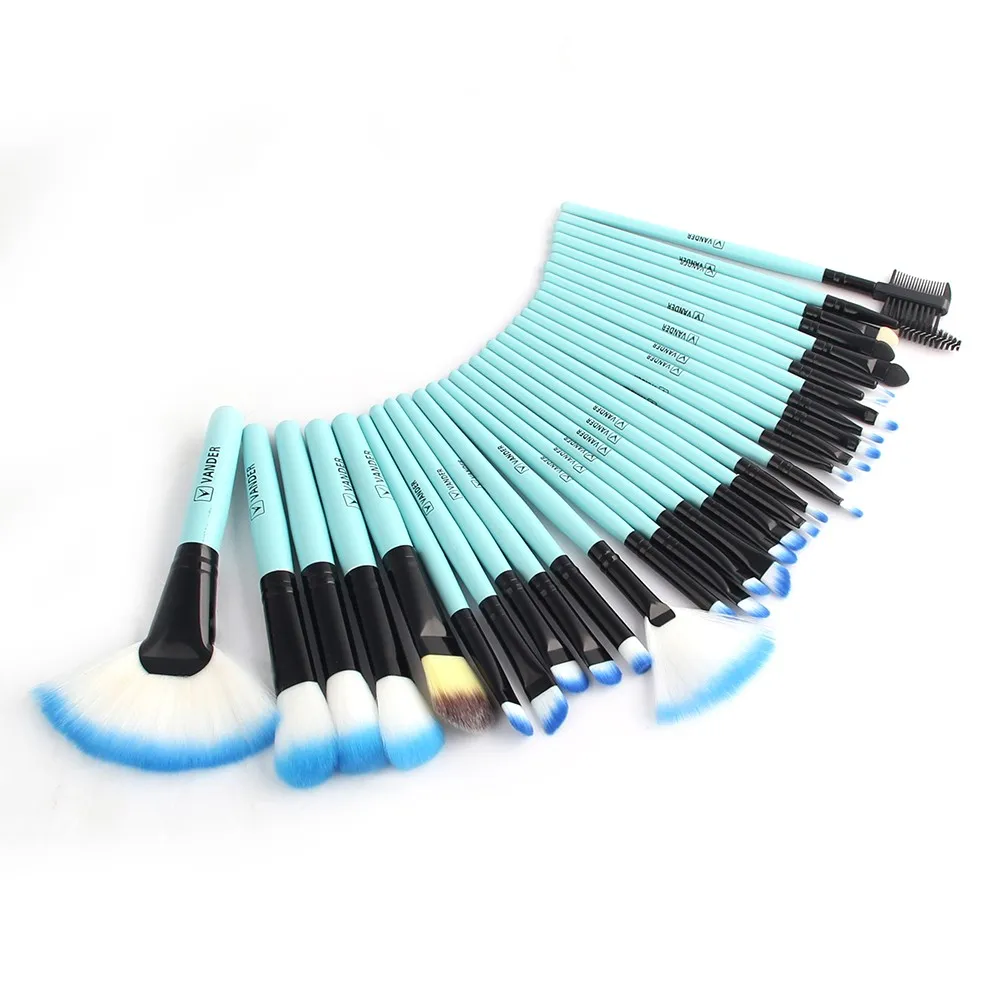 VANDER 32Pcs Set Professional Makeup Brush Foundation Eye Shadows Lipsticks Powder Make Up Brushes Tools w/ Bag pincel maquiagem 20