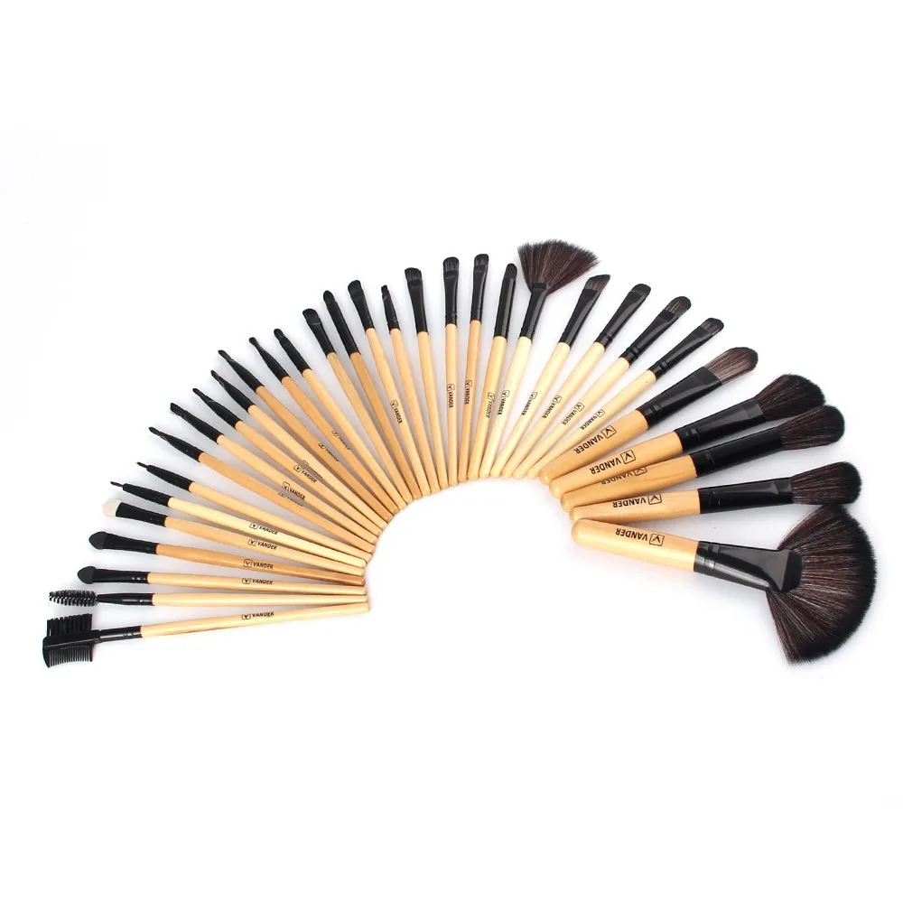 VANDER 32Pcs Set Professional Makeup Brush Foundation Eye Shadows Lipsticks Powder Make Up Brushes Tools w/ Bag pincel maquiagem 25