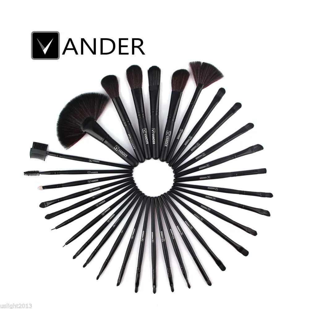 VANDER 32Pcs Set Professional Makeup Brush Foundation Eye Shadows Lipsticks Powder Make Up Brushes Tools w/ Bag pincel maquiagem 30