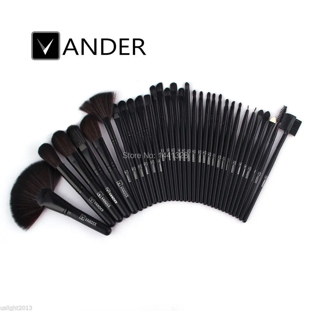 VANDER 32Pcs Set Professional Makeup Brush Foundation Eye Shadows Lipsticks Powder Make Up Brushes Tools w/ Bag pincel maquiagem 31