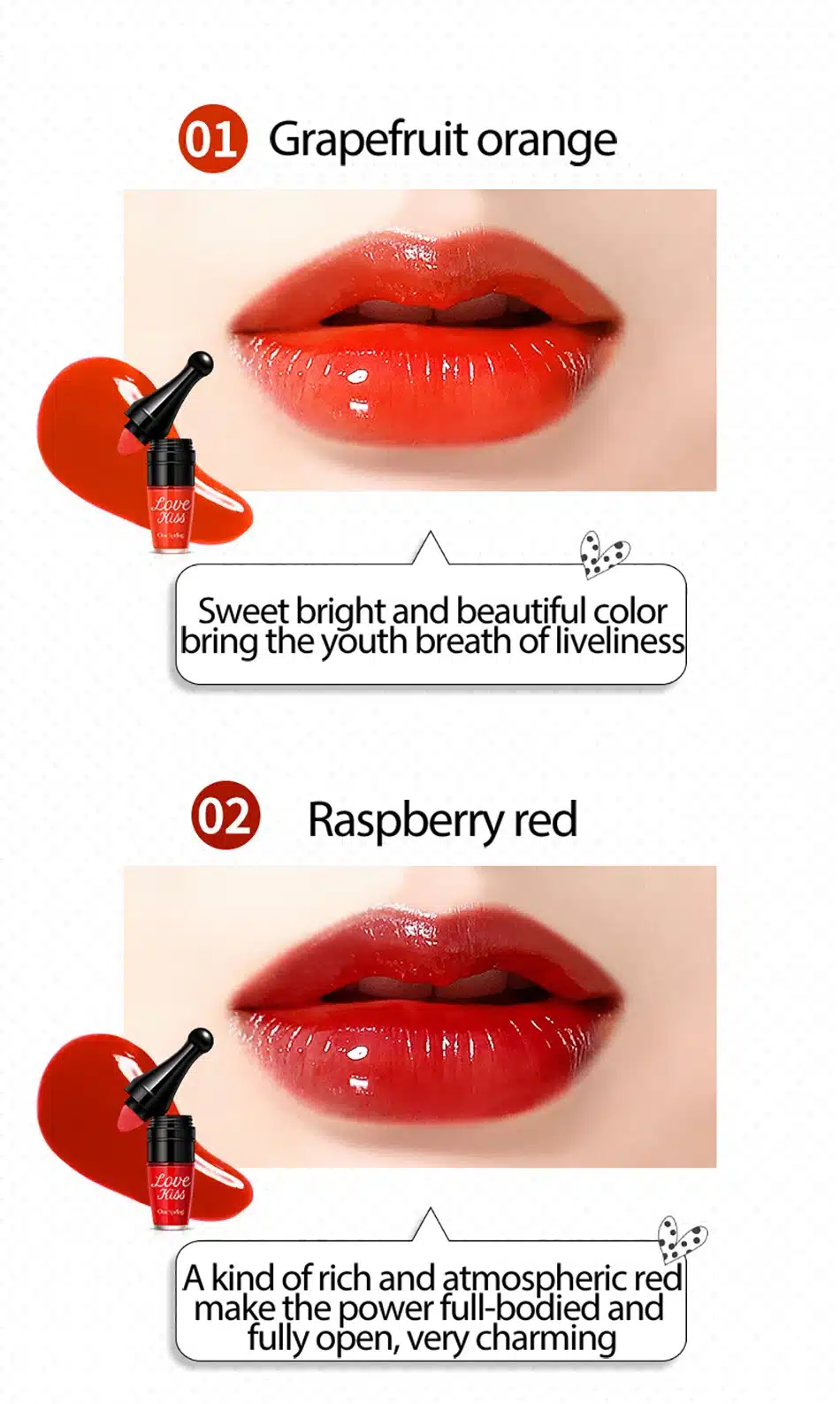 Onespring 6 Color air cushion Lip Gloss Waterproof Long Lasting Matte Liquid Lipstick Tint Sexy Red Lip Stick Moisturizer 16