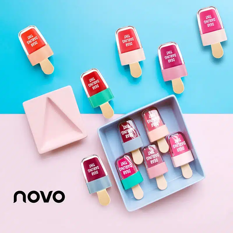 NOVO Brand 6 Colors batom Super Ice Cream Lip Gloss Waterproof Long Lasting Makeup Liquid Lipstick Sweet Red Lip Tint 11
