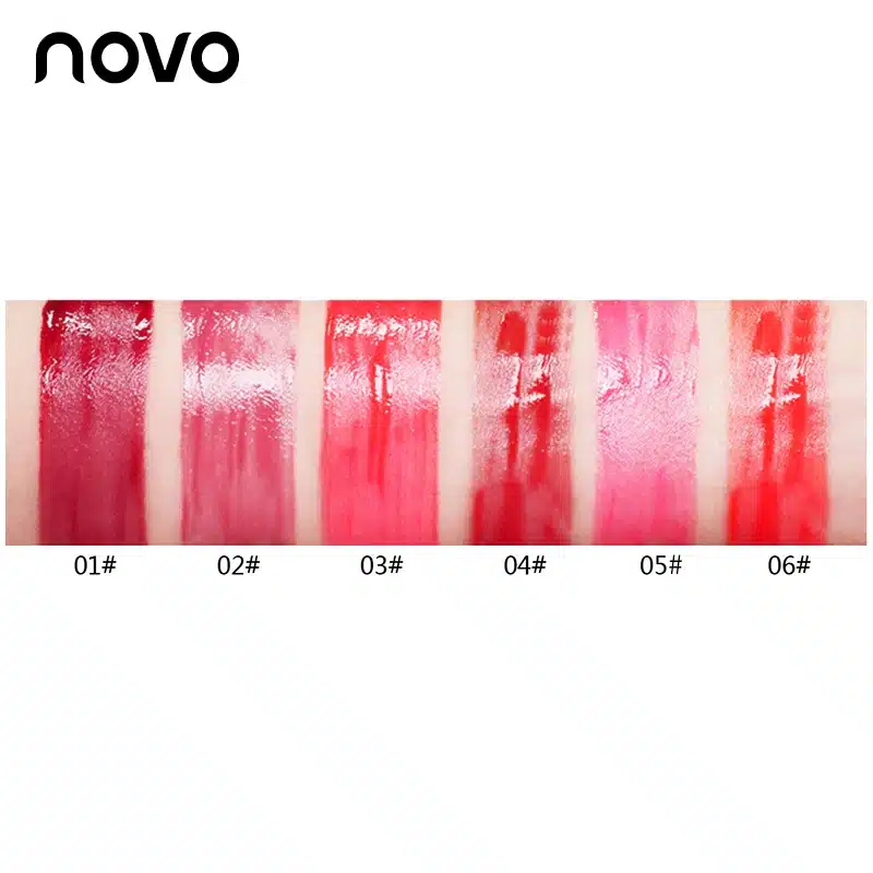 NOVO Brand 6 Colors batom Super Ice Cream Lip Gloss Waterproof Long Lasting Makeup Liquid Lipstick Sweet Red Lip Tint 14