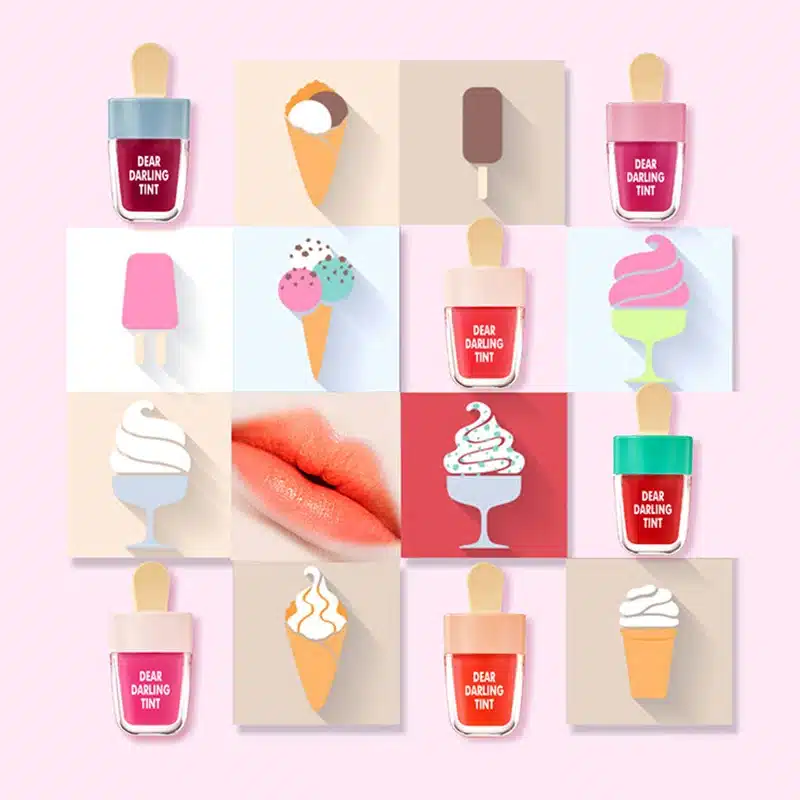 NOVO Brand 6 Colors batom Super Ice Cream Lip Gloss Waterproof Long Lasting Makeup Liquid Lipstick Sweet Red Lip Tint 15