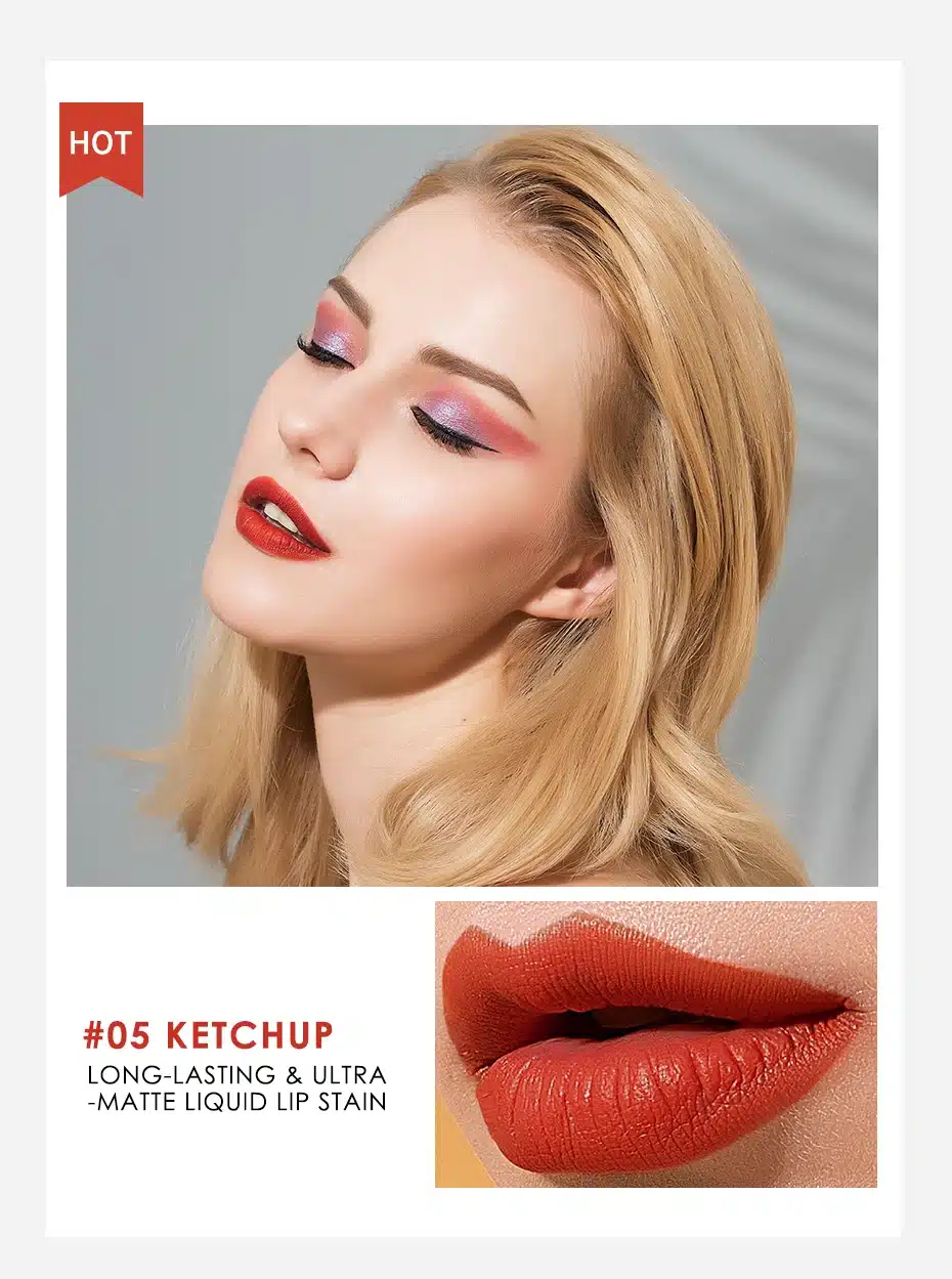 FOCALLURE New Long-lasting & Ultra-matte Liquid Lip Stain High Quality Waterproof Lipstick Quick-drying Transfer-free 3