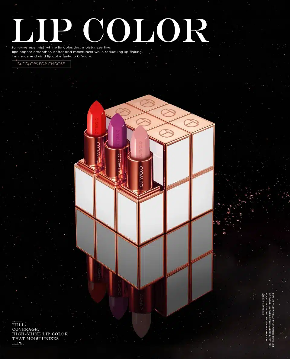 O.TWO.O Semi-velet Lipstick 20 Colors Moisturizer Long Lasting Makeup Waterproof for Comfortable Non-drying lip stick Cosmetics 9