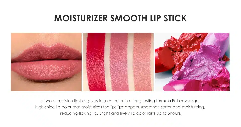 O.TWO.O Semi-velet Lipstick 20 Colors Moisturizer Long Lasting Makeup Waterproof for Comfortable Non-drying lip stick Cosmetics 11