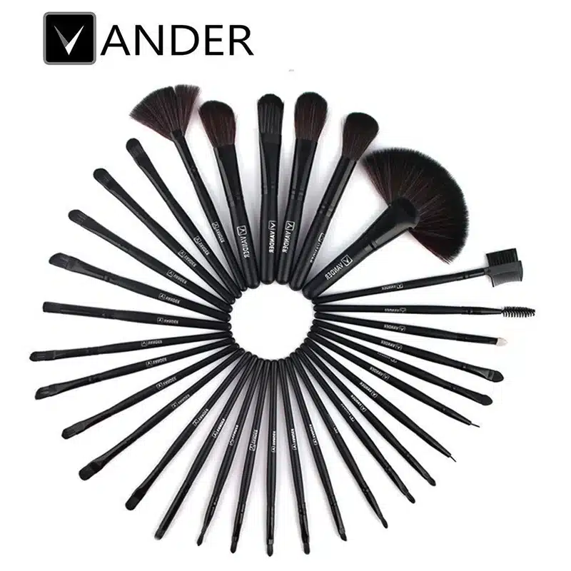 Vander 32Pcs Makeup Brushes Eye Shadows Lipstick Powder Foundation Brushes With Cosmetic Bag pincel Make Up Brushes Kits 13