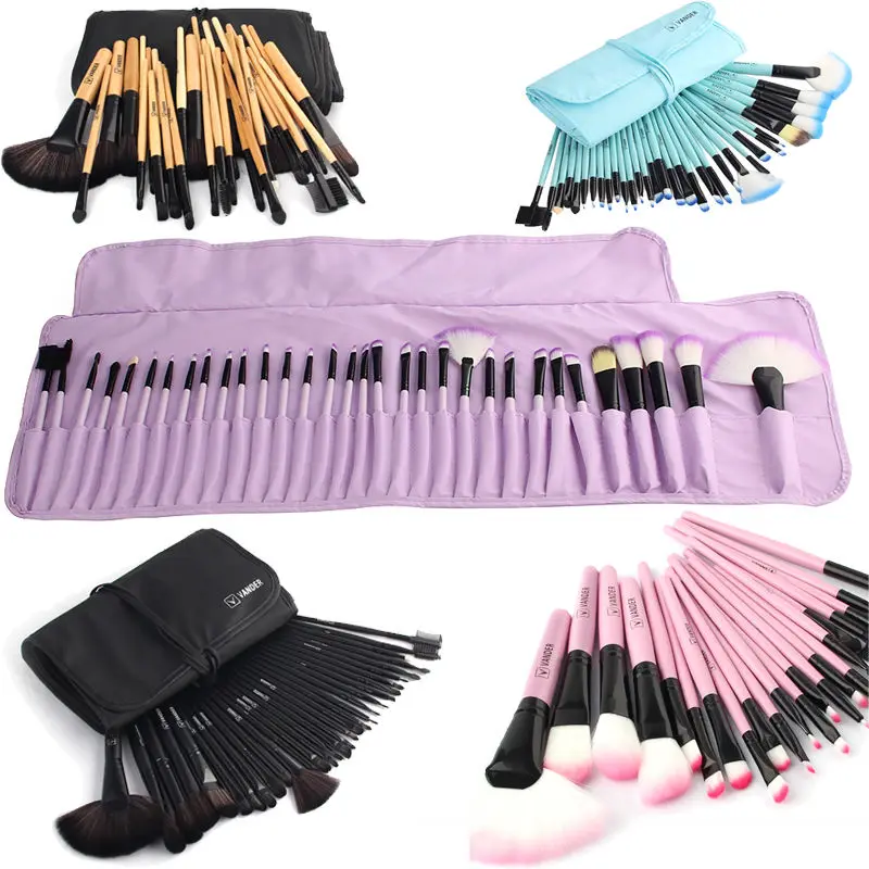 Vander 32Pcs Makeup Brushes Eye Shadows Lipstick Powder Foundation Brushes With Cosmetic Bag pincel Make Up Brushes Kits 16