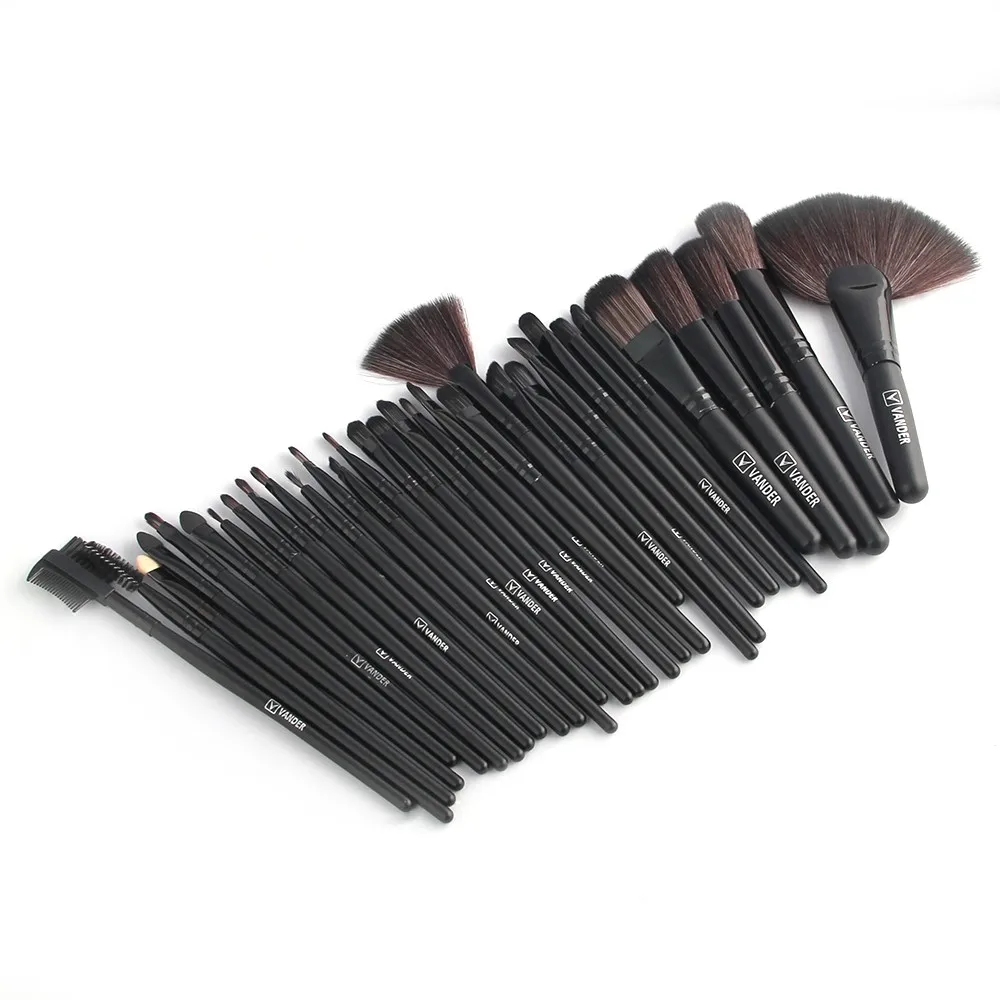 Vander 32Pcs Makeup Brushes Eye Shadows Lipstick Powder Foundation Brushes With Cosmetic Bag pincel Make Up Brushes Kits 18
