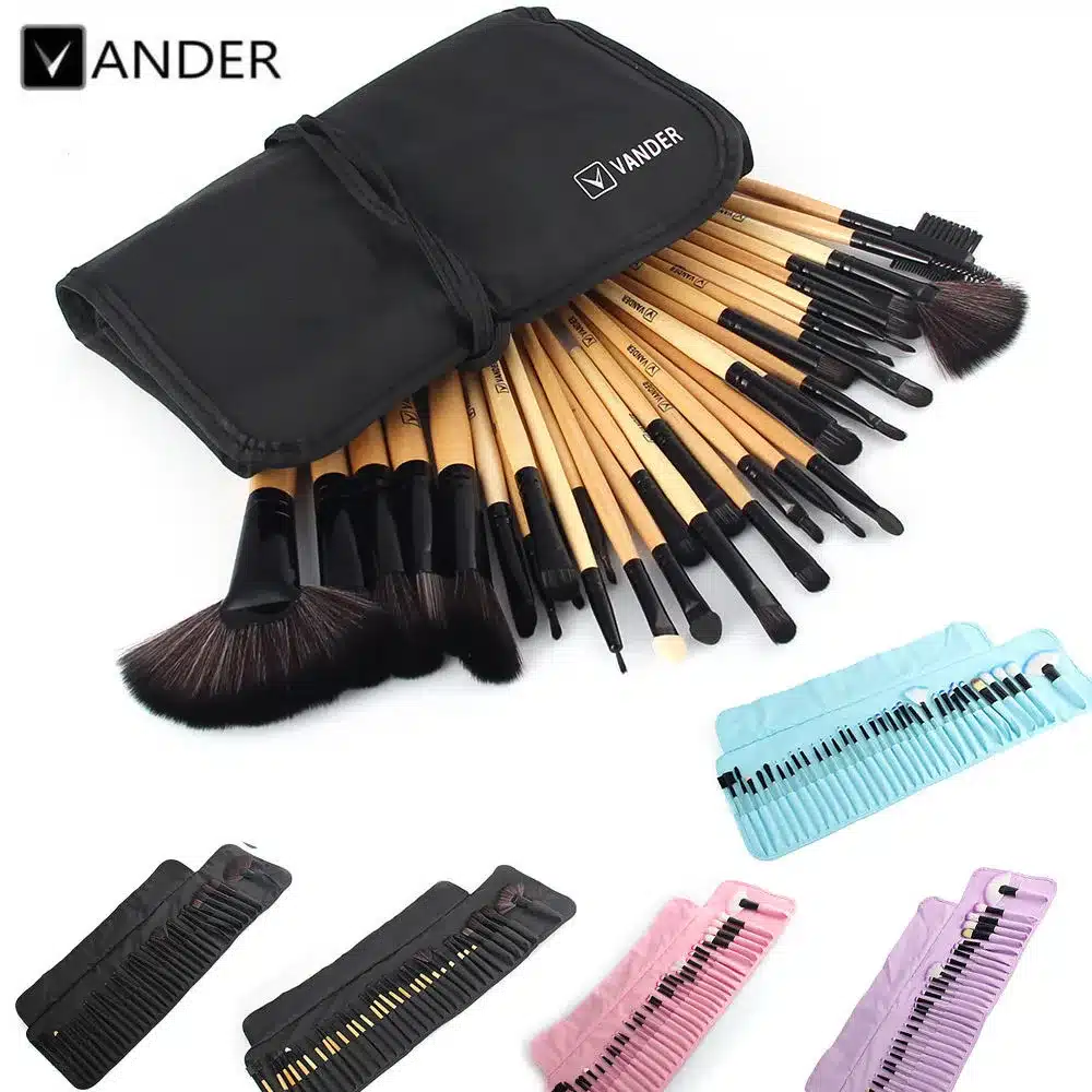 Vander 32Pcs Makeup Brushes Eye Shadows Lipstick Powder Foundation Brushes With Cosmetic Bag pincel Make Up Brushes Kits 19