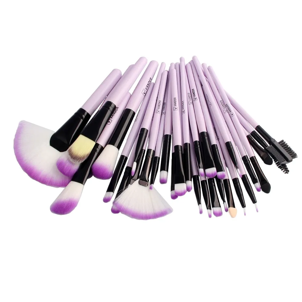 Vander 32Pcs Makeup Brushes Eye Shadows Lipstick Powder Foundation Brushes With Cosmetic Bag pincel Make Up Brushes Kits 21