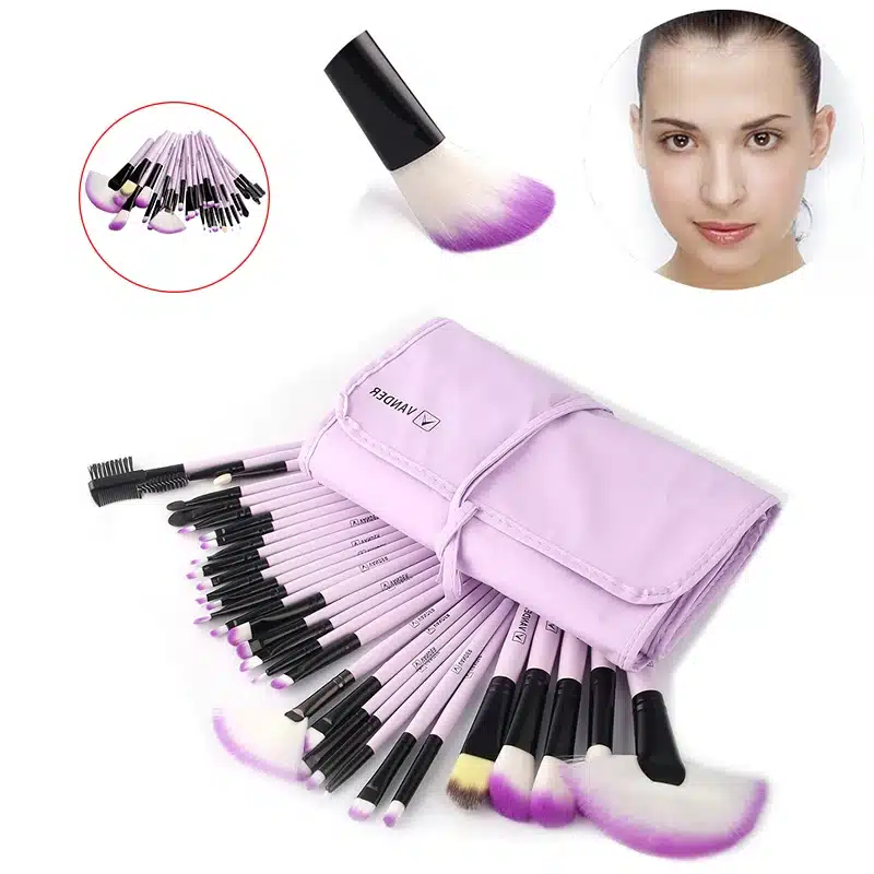 Vander 32Pcs Makeup Brushes Eye Shadows Lipstick Powder Foundation Brushes With Cosmetic Bag pincel Make Up Brushes Kits 24