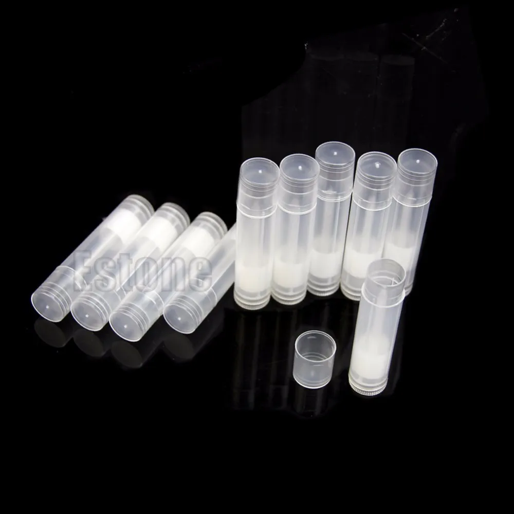 50PCS 5ML Cosmetic Empty Chapstick Lip Gloss Lipstick Balm Tube + Caps Container 13