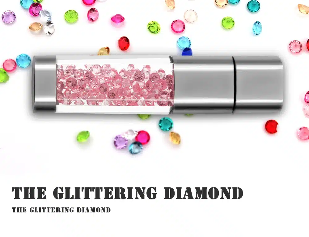 new TECHKEY Lipstick usb flash drive pen drive 64GB pendrive memory memoria cel usb stick 32GB 16GB 8GB 4GB Rhinestone gift 7
